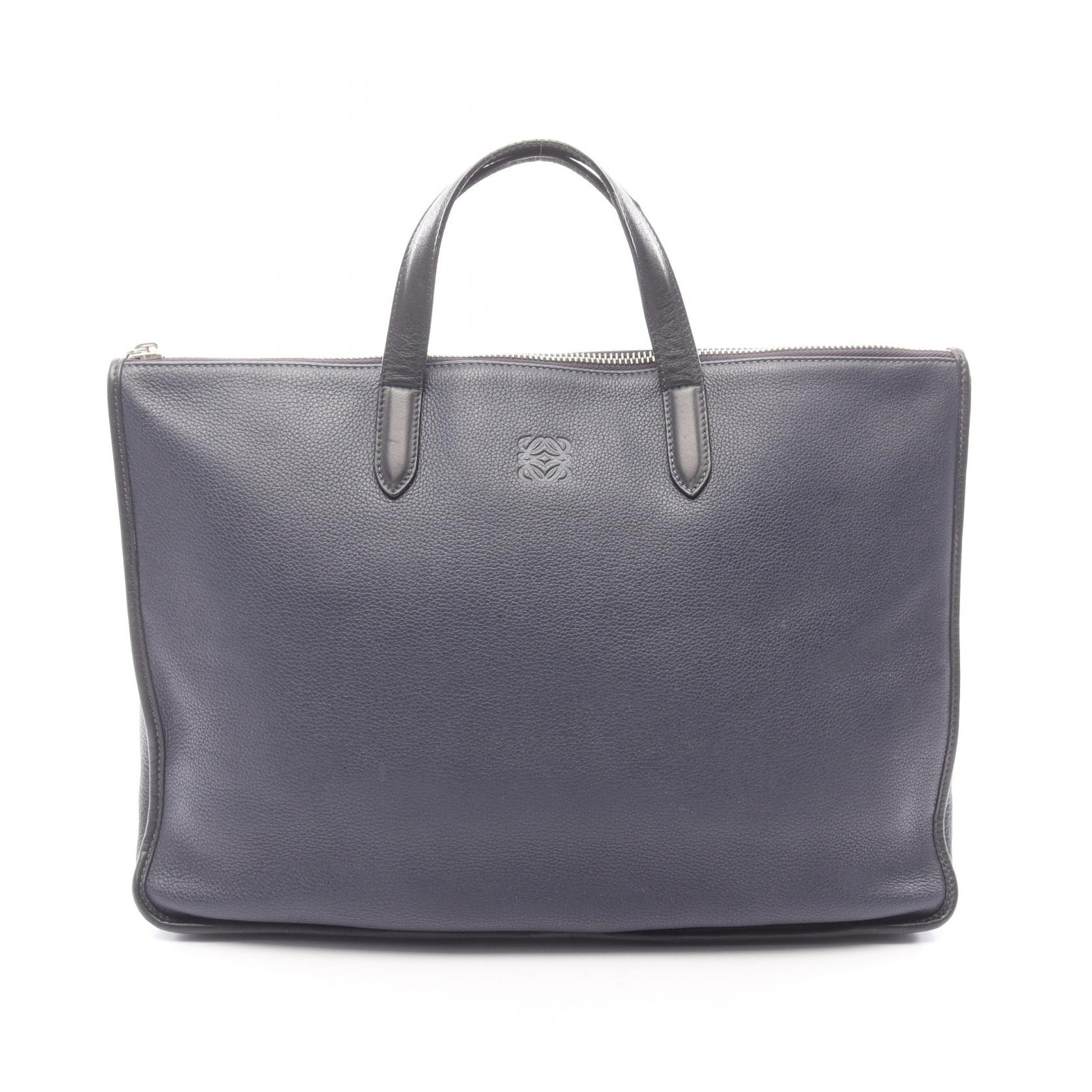 ロエベ LOEWE トレド ブリーフケース バッグ レザー メンズ ネイビー系 / ブラック系 【中古】
