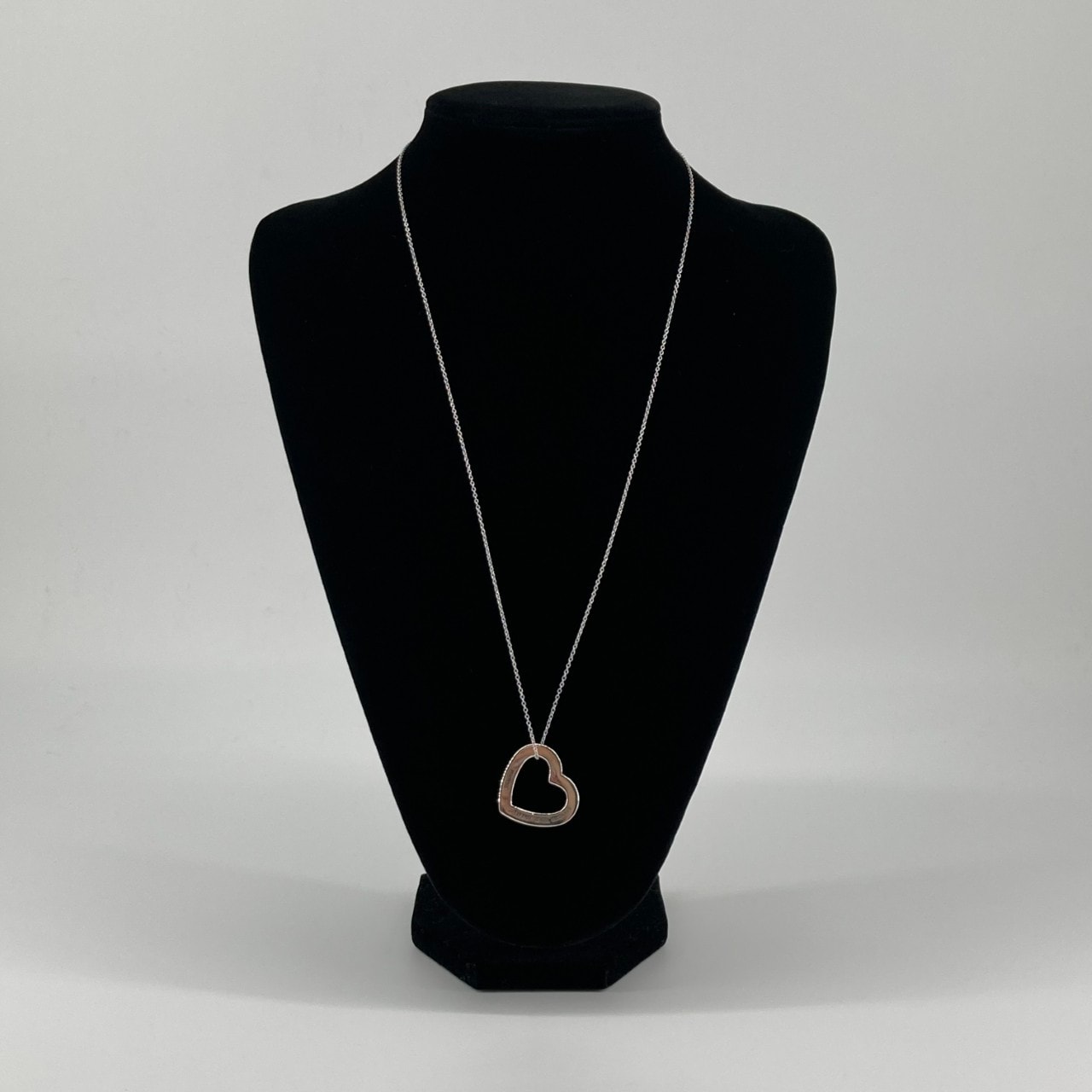 TIFFANY&Co.(ティファニー) ×MENARDコラボ エルサペレッティ オープン ハート Ag925 ロング ネックレス 9.5g シルバー