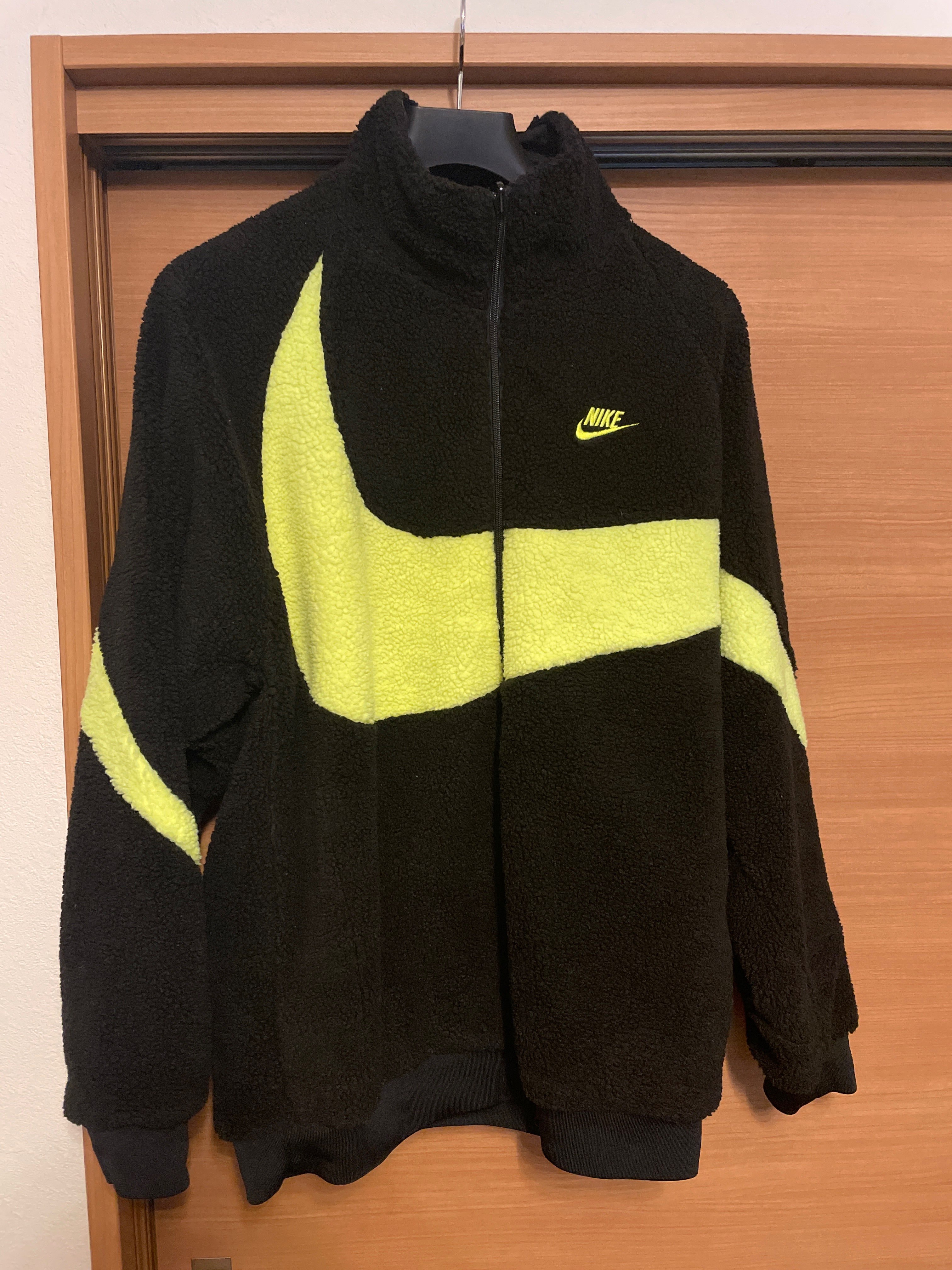 Nike Big Swoosh Reversible Boa Jacket"Black Neon"