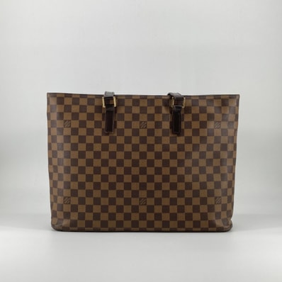 LOUIS VUITTON(ルイ・ヴィトン) ダミエ ルコ エベヌ ショルダー PVCコーティングキャンバス N51156 トートバッグ 1015g ブラウン