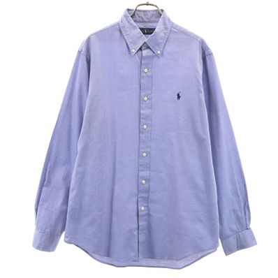 RALPH LAUREN ラルフローレン 長袖 ボタンダウンシャツ M ブルー系