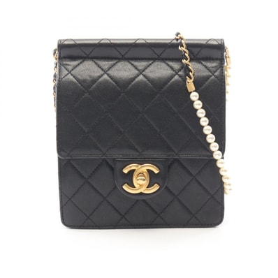 シャネル CHANEL マトラッセ ショルダーバッグ バッグ レザー レディース ブラック系 AS0580 【中古】