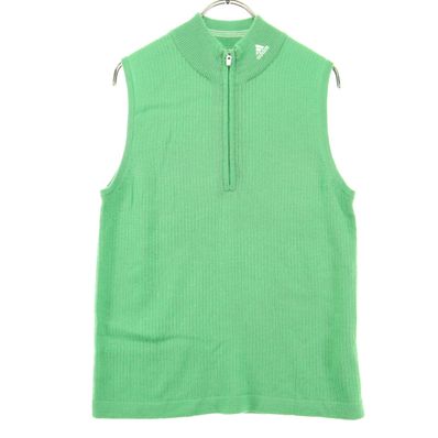 美品 adidas ノースリーブ ハーフジップ ニット