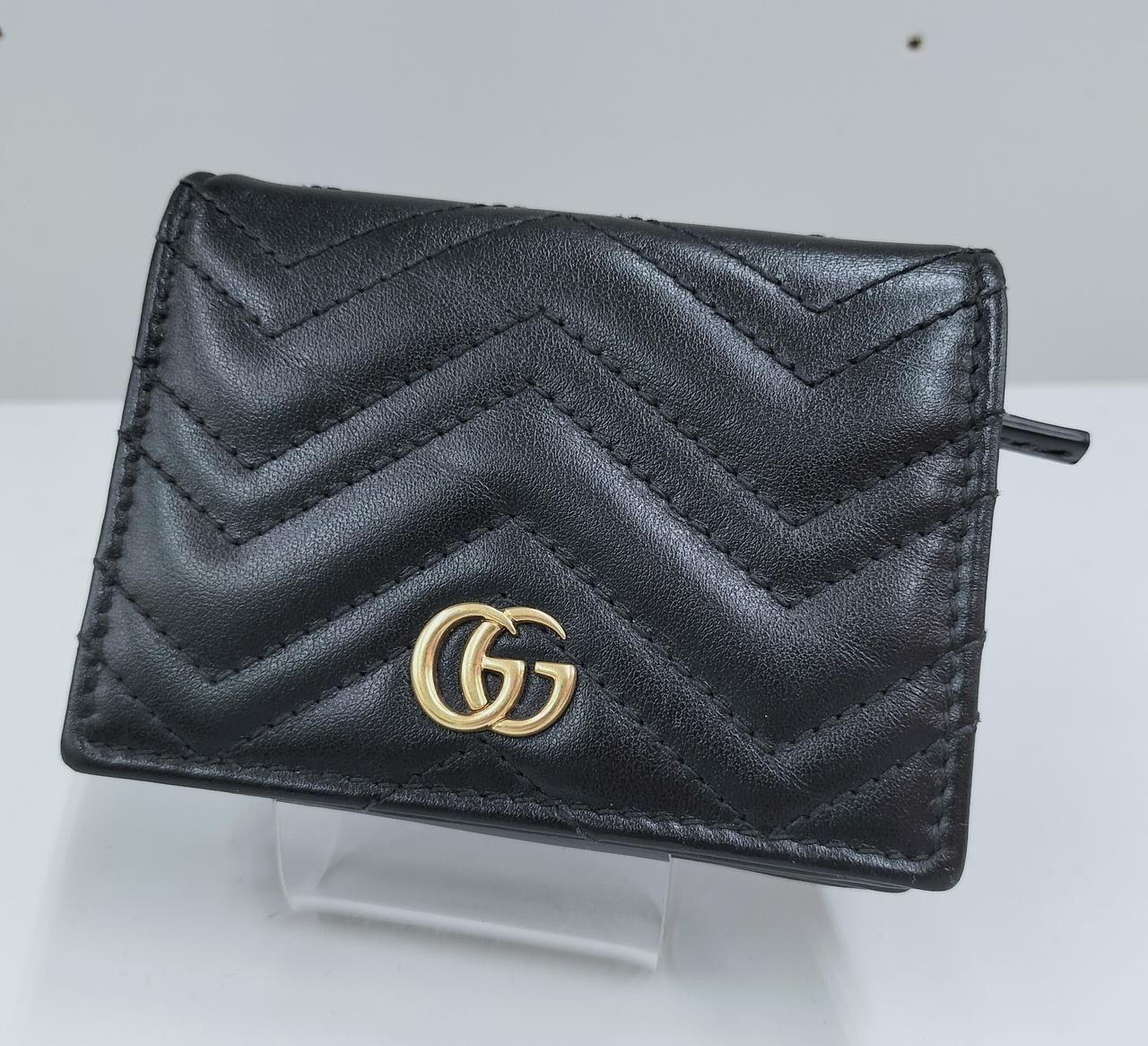 GUCCI GG Marmont Card Case Wallet "Black"