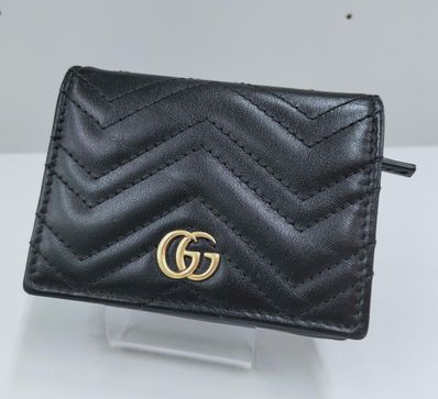 GUCCI GG Marmont Card Case Wallet "Black"