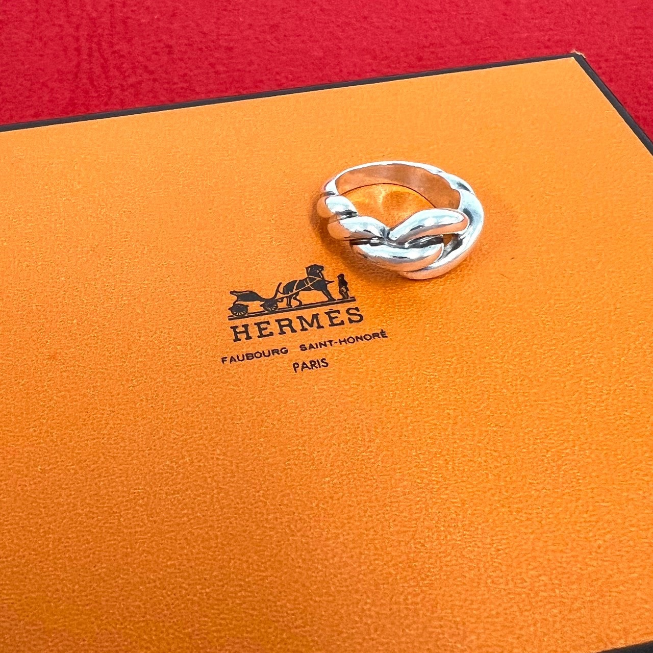 HERMES エルメス トルサード リング シルバー925 リング・指輪 10号 シルバー
 25424