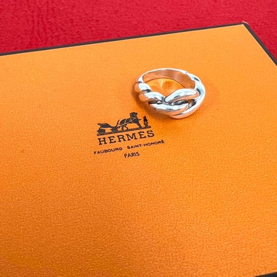 HERMES エルメス トルサード リング シルバー925 リング・指輪 10号 シルバー
25424