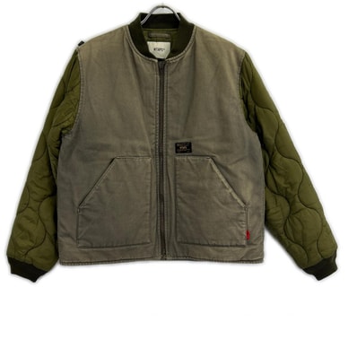 ダブルタップス 172GWDT-JKM03 MC JACKET キルティング切替 ダック生地 ボンバージャケット カーキ 1