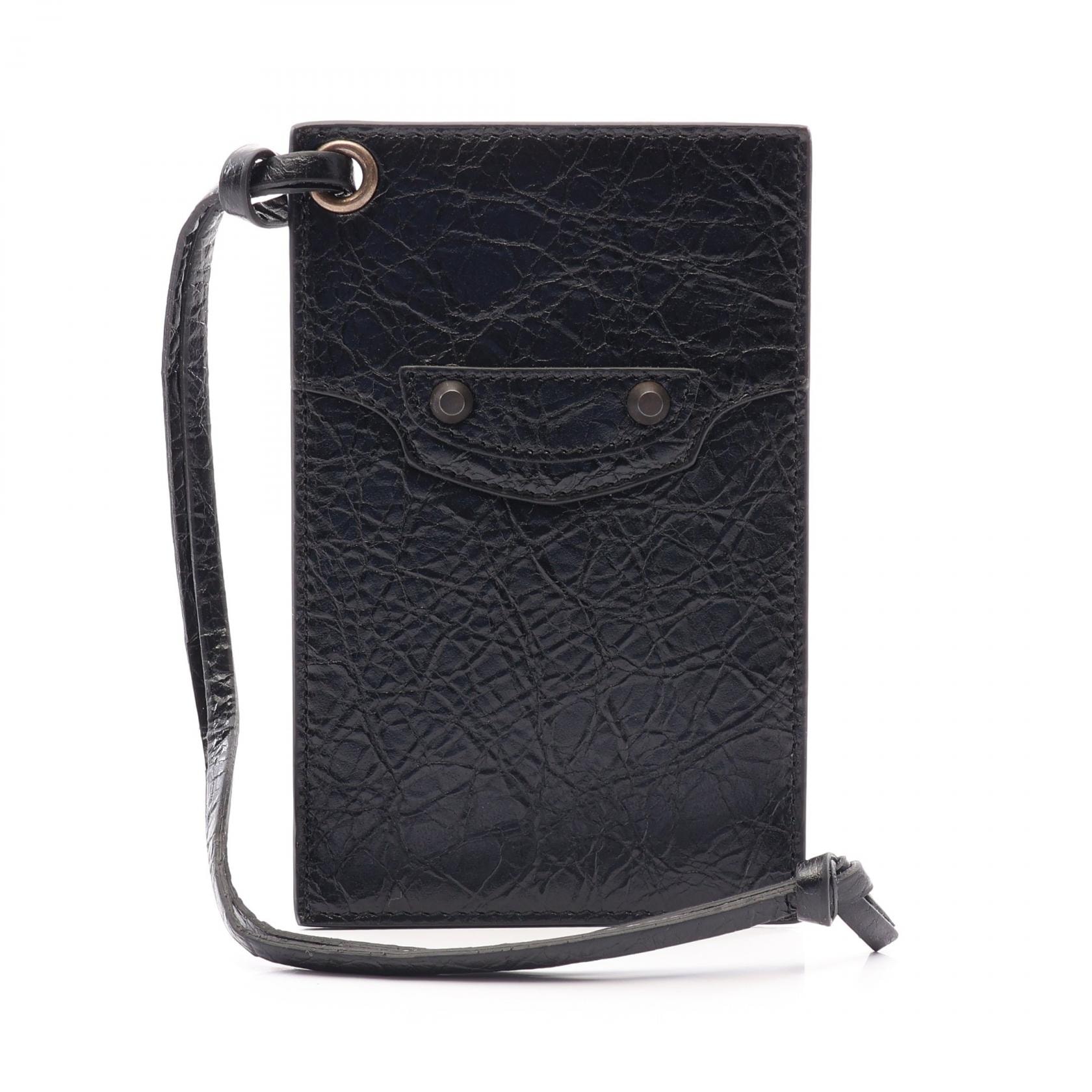 BALENCIAGA Le City Charm/Keyring Card Holder "Black"