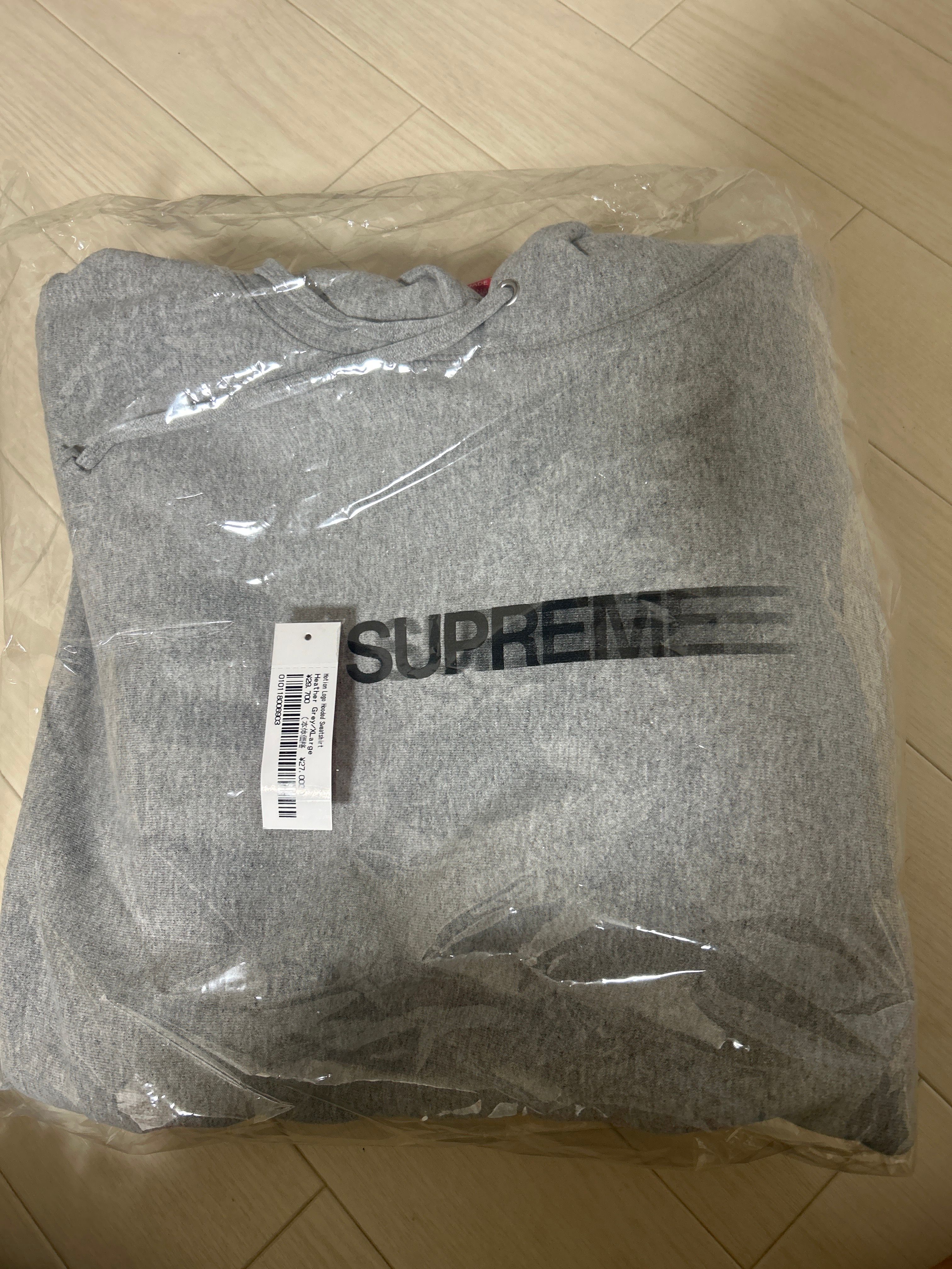 Supreme Motion Logo Hooded Sweatshirt "Heather Grey" (23SS)