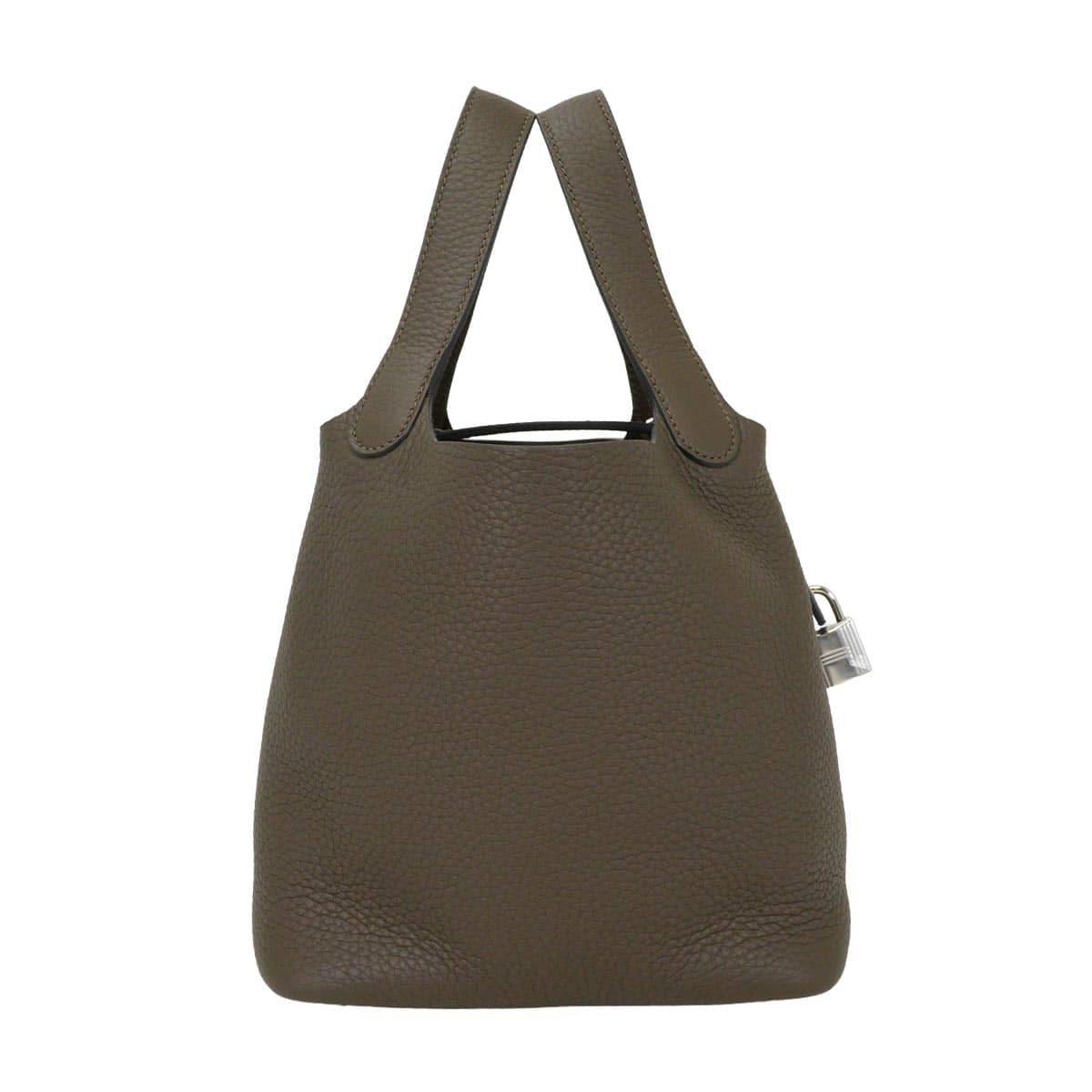 HERMES エルメス ハンドバッグ ピコタンロック 18 PM ヴェールロデン トリヨンクレマンス シルバー金具 G刻印 新品