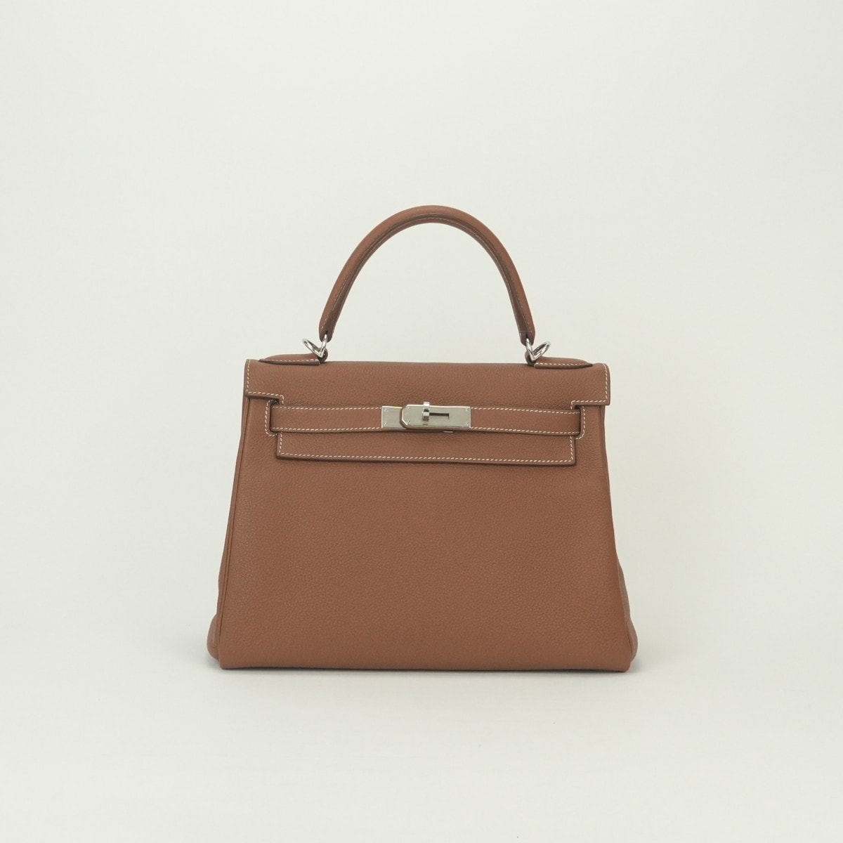 エルメス HERMES ケリー28 ケリー 28 バッグ トートバッグ ショルダーバッグ トゴ ゴールド Gold ブラウン Brown 茶 シルバー金具 ハンドバッグ 内縫い 2Way V字金具