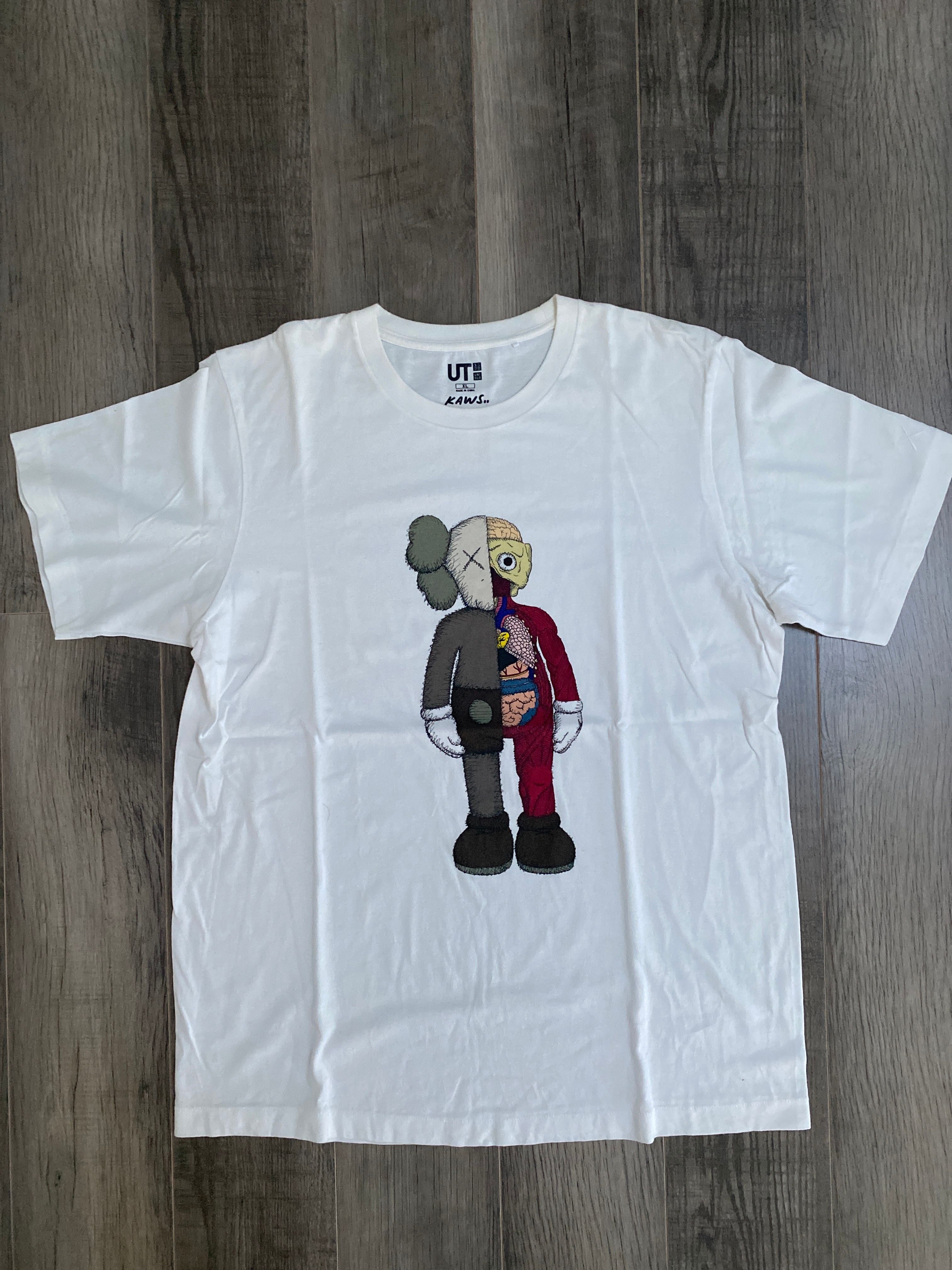 Uniqlo KAWS Flayed Tee "White"
