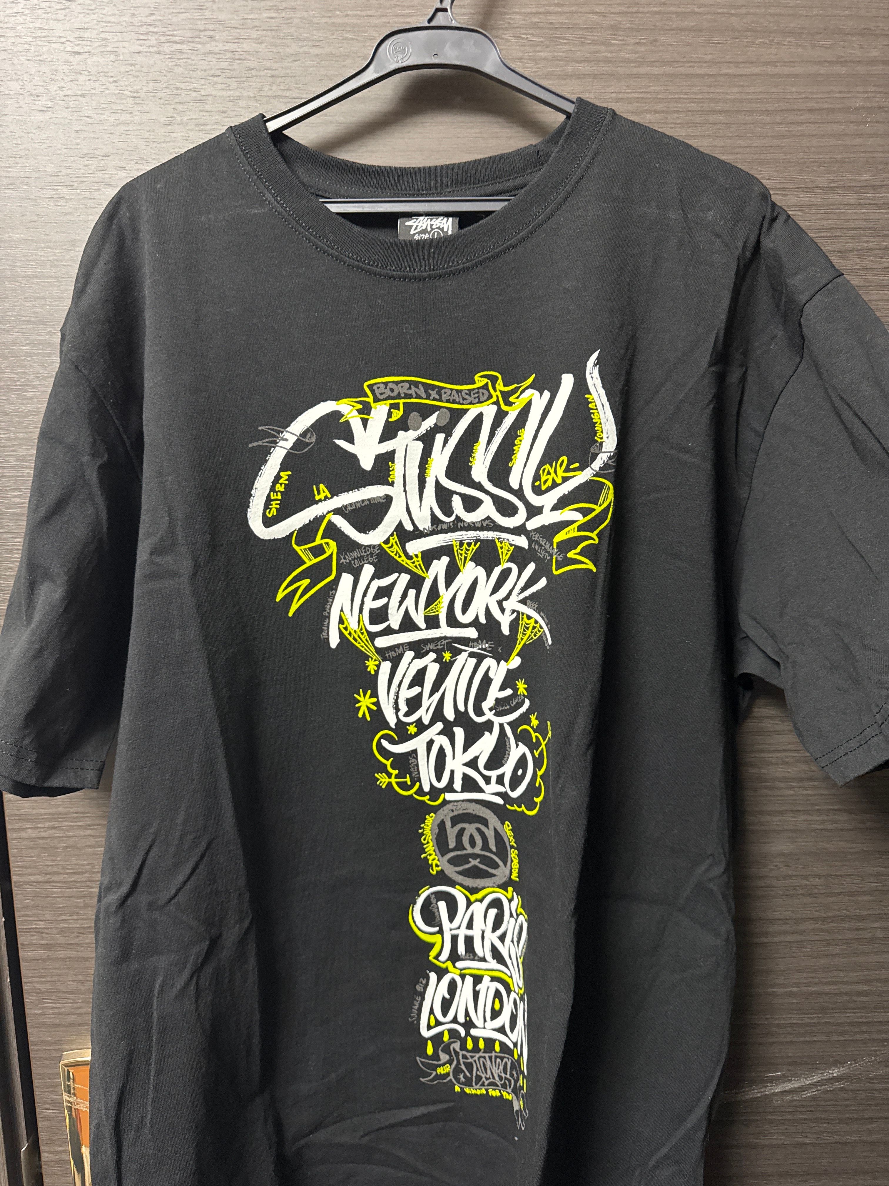 Stussy Born x Raised Handstyles Tee "Black"