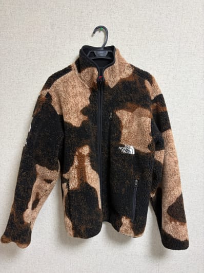 Supreme x The North Face Bleached Denim Print Fleece Jacket "Black"