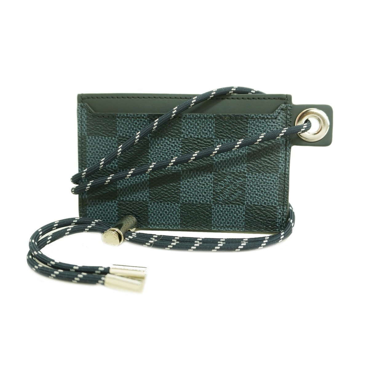 【6cd4514-k】ルイヴィトン カードケース ダミエ・コバルト アメリカズカップ ポルトカルトコード N41629 ネイビー ブラック ブルー【中古】メンズ レディース ユニセックス