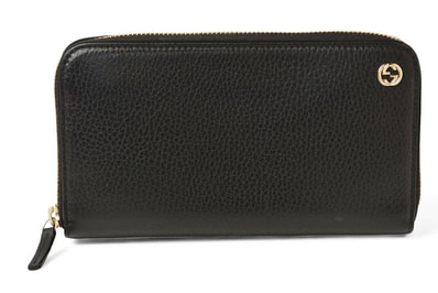 GUCCI Interlocking G Zip Around Wallet "Black"