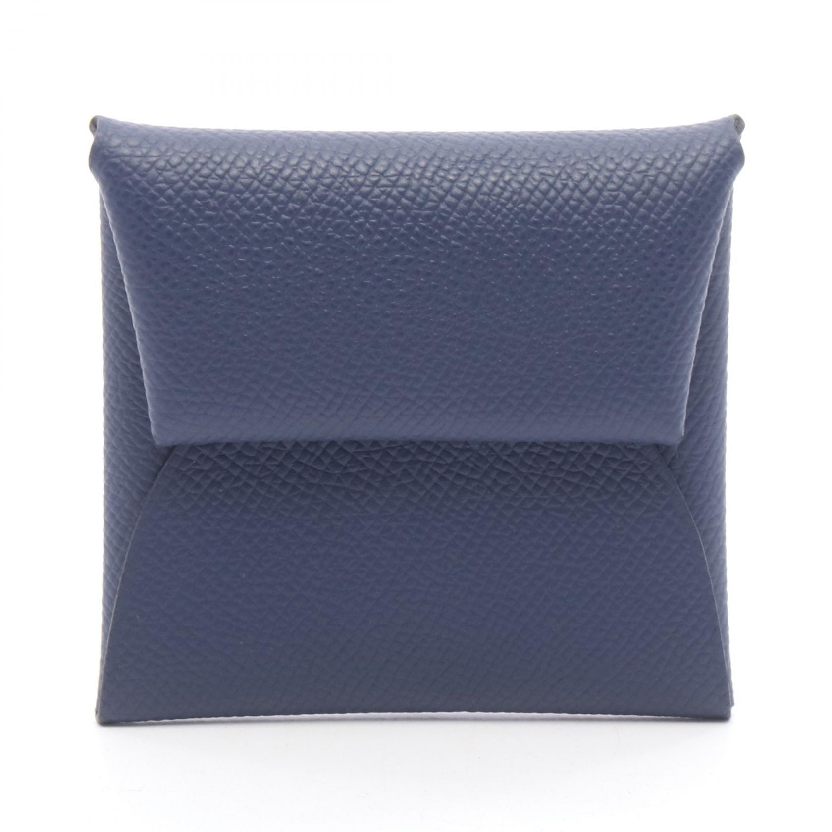 エルメス HERMES バスティア ヴェルソ ブルーサフィール ヴェールアングレ コインケース 財布 レザー ヴォーエプソン ブルーサフィール B刻印(2023年製造) レディース ネイビー系 / グリーン系 【中古】