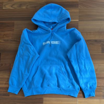 Supreme Motion Logo Hooded Sweatshirt "Light Blue" (23SS)