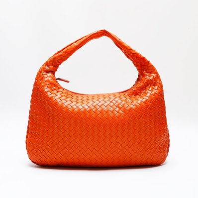 ボッテガヴェネタ BOTTEGAVENETA イントレチャート レザー ホーボー ハンドバッグ【中古】