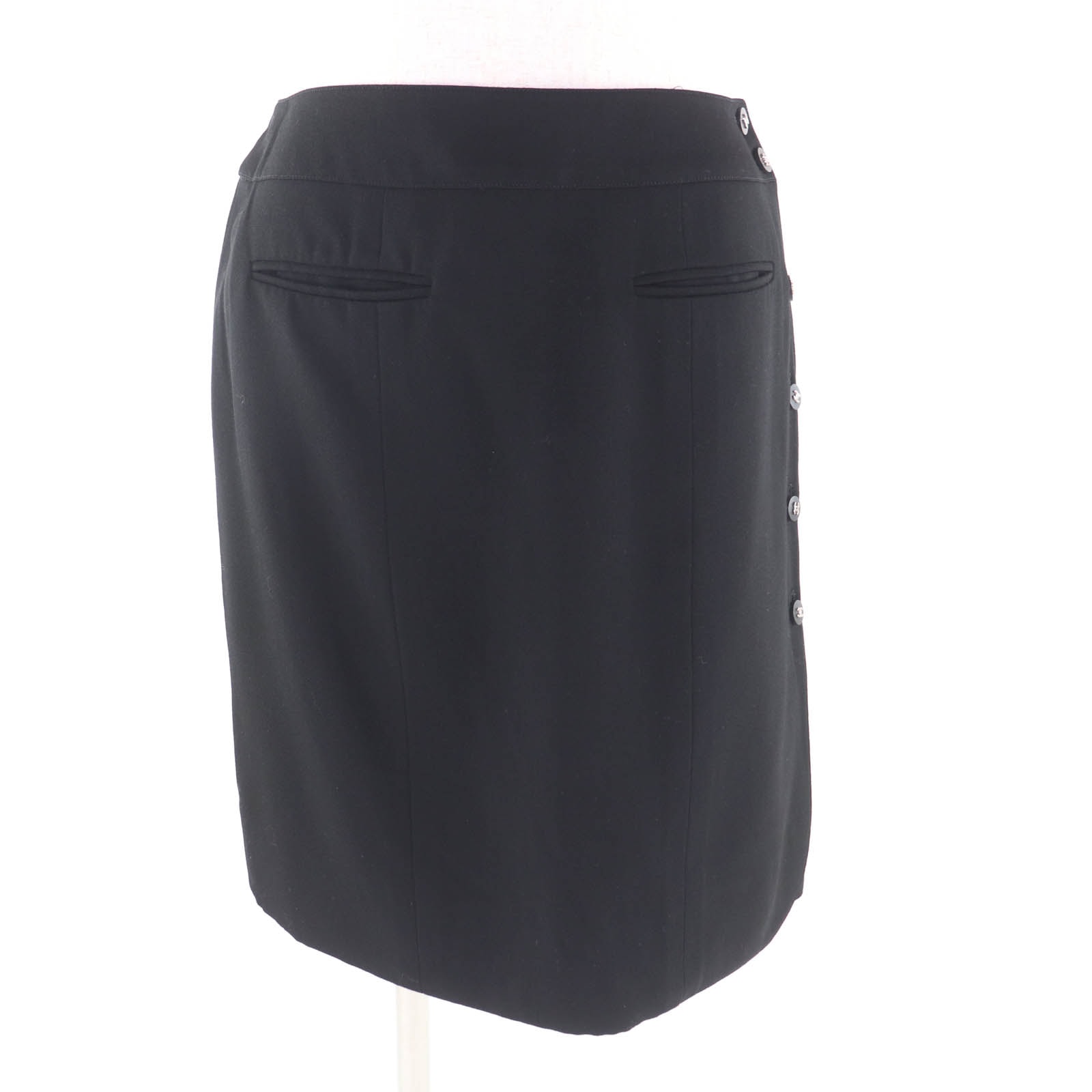 極美品 シャネル ラップスカート ブラック 40 96P P06492
