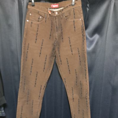 Logo Stripe Jacguard Regular Jean