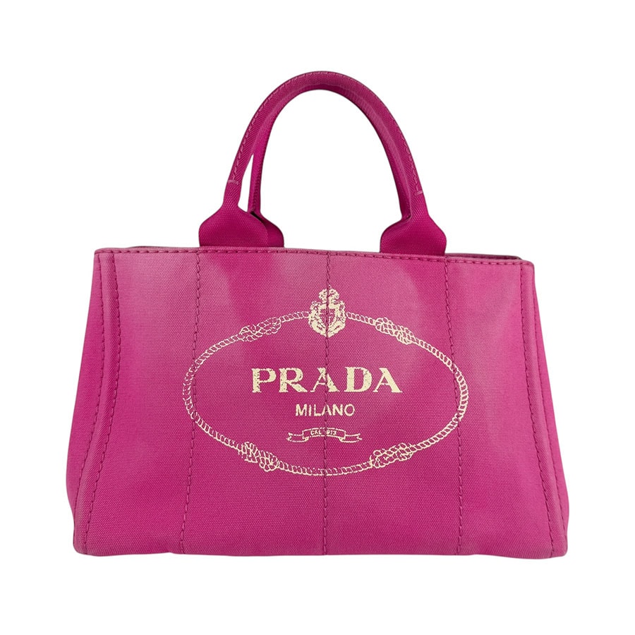 やや傷や汚れあり】プラダ PRADA ハンドバッグ カナパ キャンバス