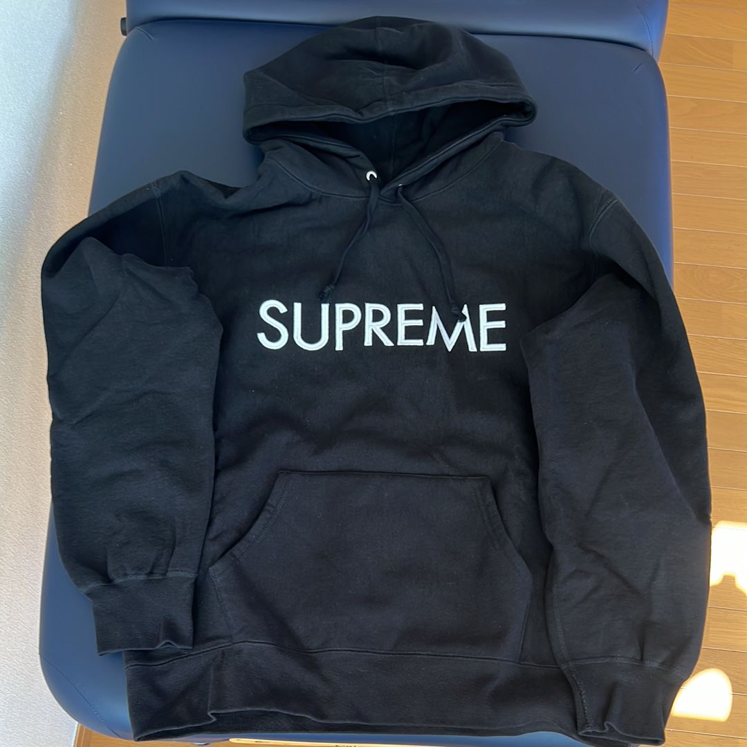 Supreme Capital Hooded Sweatshirt "Black"