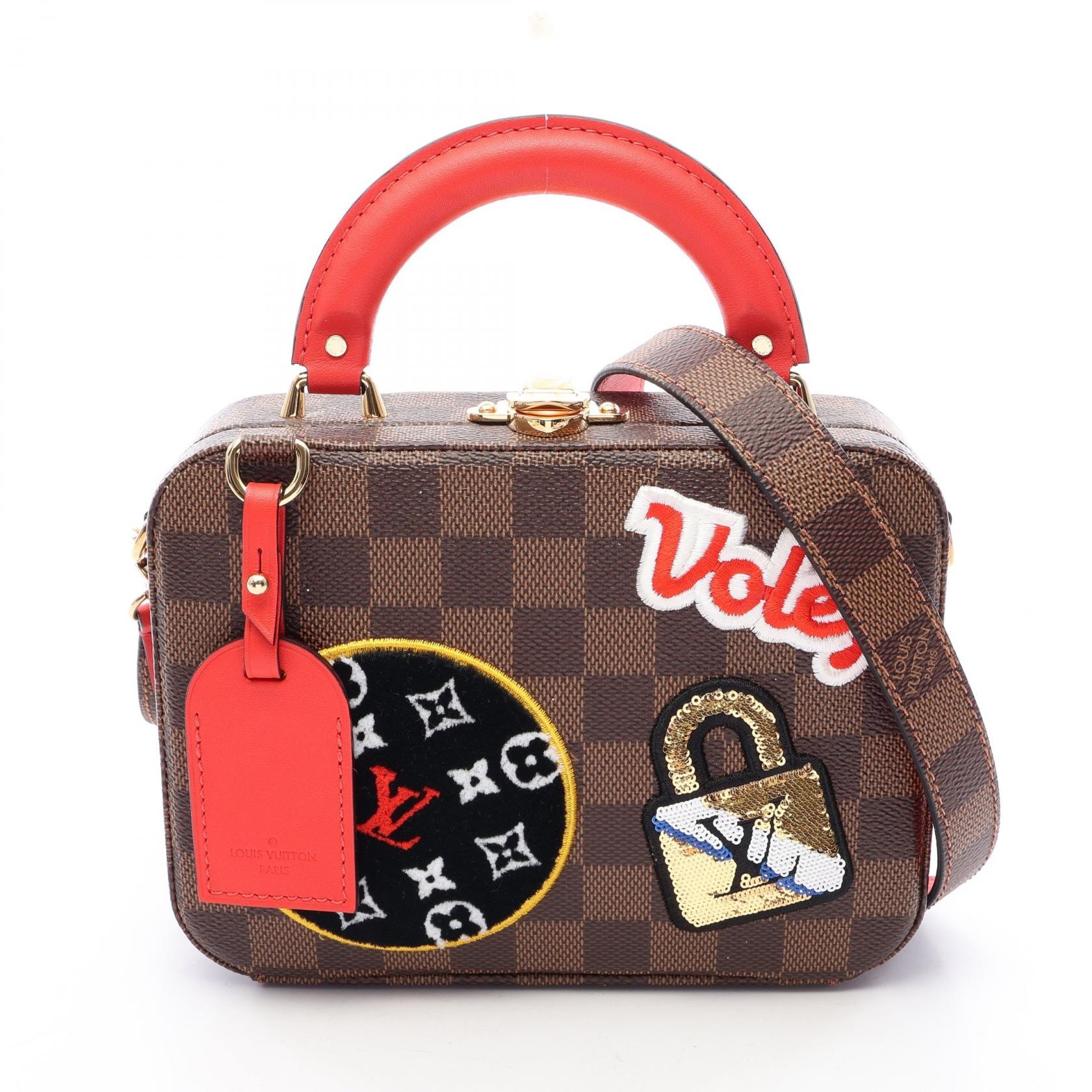 ルイ・ヴィトン LOUIS VUITTON LVストーリーズ ボックス 2WAY ハンドバッグ バッグ PVCコーティングキャンバス レザー ダミエ エベヌ レディース ブラウン系 / マルチカラー N40048 【中古】