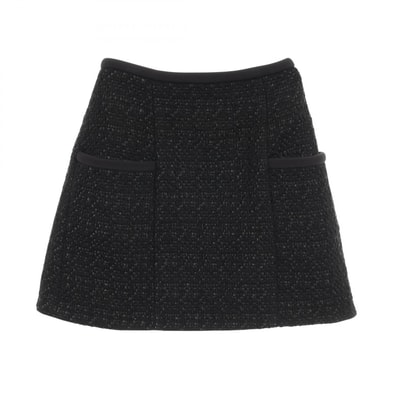 ルイ・ヴィトン LOUIS VUITTON ツイード スカート 衣料品 ボトムス ウール レディース ブラック系 【中古】