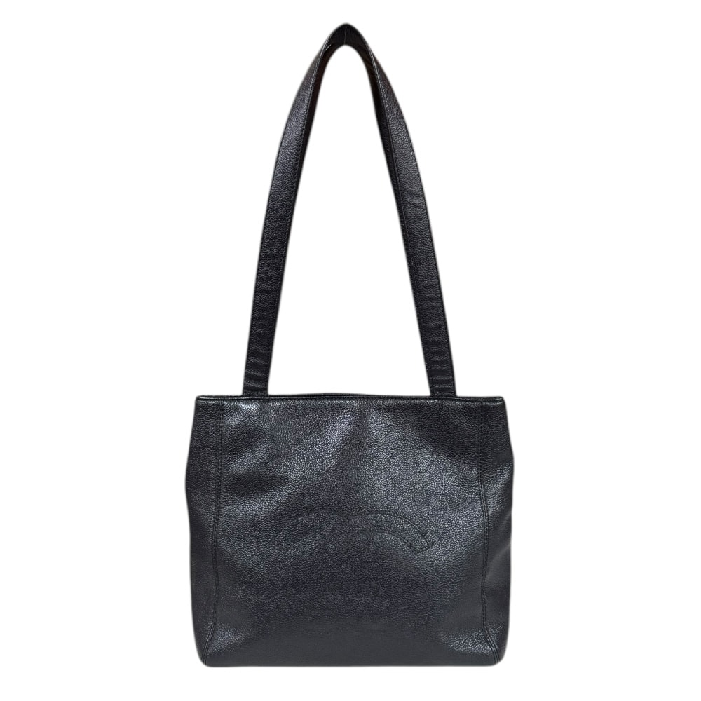 シャネル ココマーク ショルダーバッグ レザー ブラック レディース CHANEL 中古