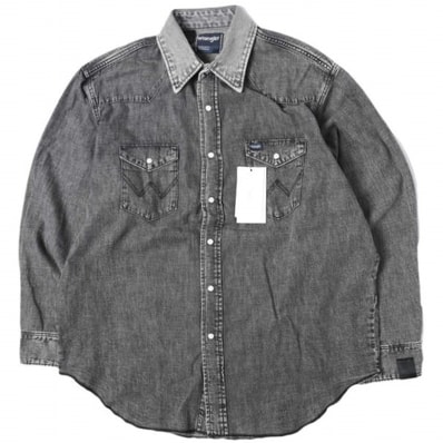 新品 N.HOOLYWOOD COMPILE LINE x Wrangler エヌハリウッド ミスターハリウッド ラングラー 26SS 別注 SHIRT 7.25oz デニムウエスタンシャツ 6261-WR01 peg 38(M) CHARCOAL 長袖