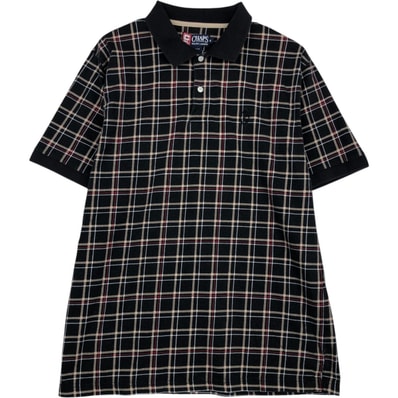 古着 ラルフローレン Ralph Lauren CHAPS チャップス 半袖 チェック ポロシャツ メンズM相当/eaa635231