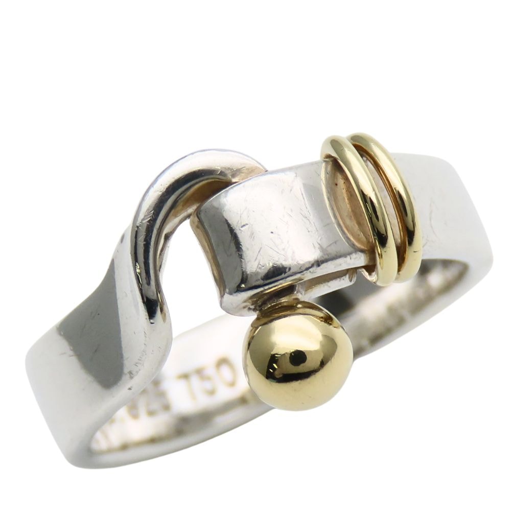 【中古】 ティファニー リング・指輪 フック＆アイ シルバー925 K18YG 約4.0g シルバー イエローゴールド コンビ アクセサリー レディース 女性 TIFFANY&Co.