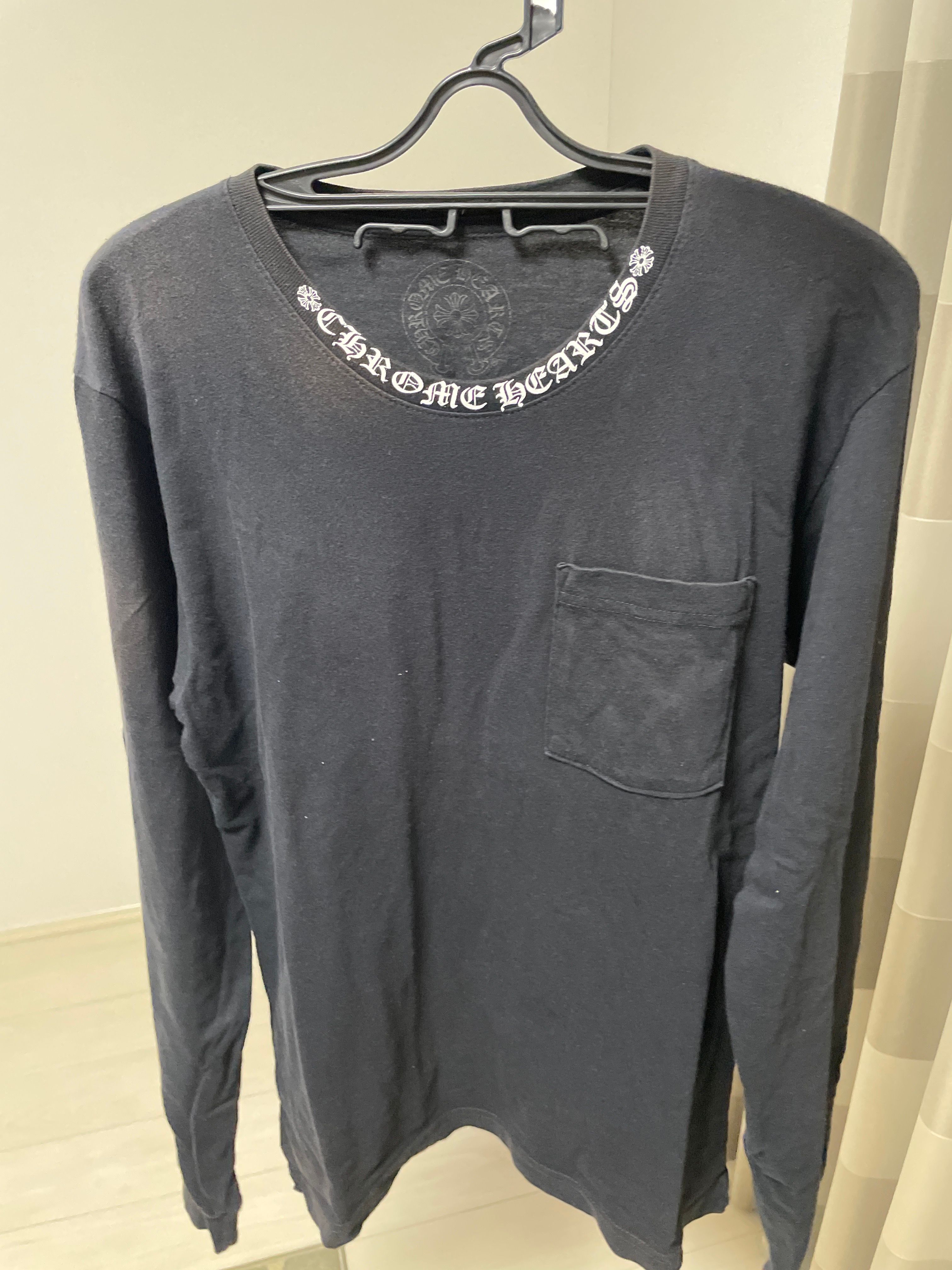 Chrome Hearts Neck Logo Floral Cross L/S T-Shirt "Black"