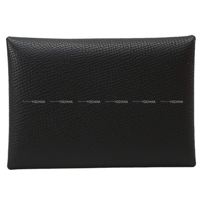 HERMES エルメス カードケース カルヴィ デュオ 黒 (ブラック) エプソン シルバー金具 W刻印 新品未使用