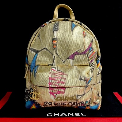 CHANEL シャネル ココマーク グラフィティ 柄 PVCコーティングキャンバス リュックサック ゴールド
90867