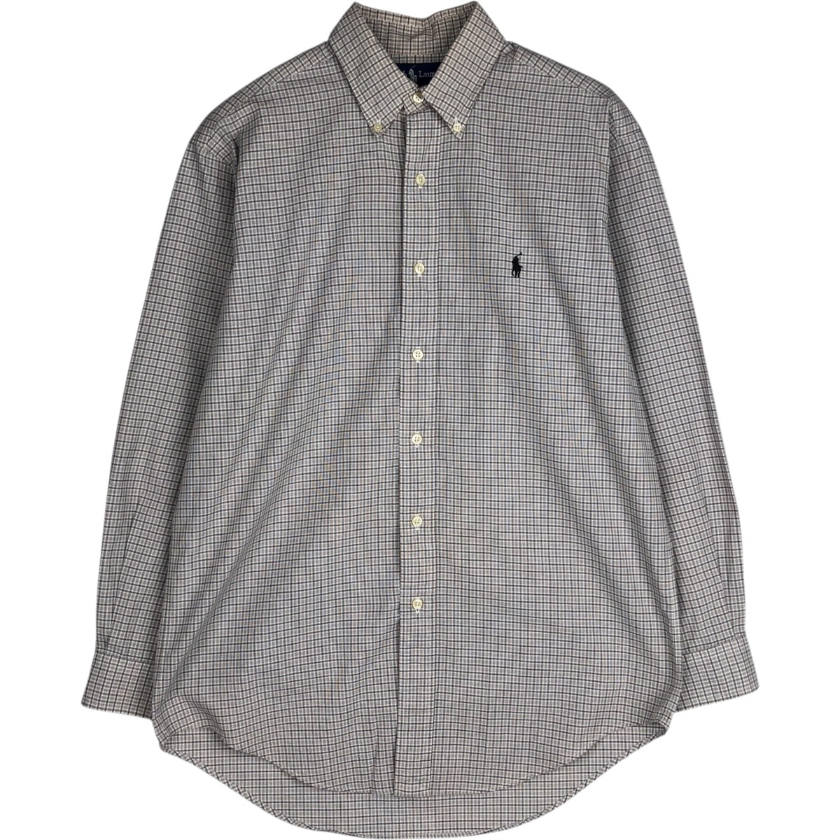 古着 ラルフローレン Ralph Lauren YARMOUTH 長袖 ボタンダウンチェックシャツ メンズM相当/eaa629083