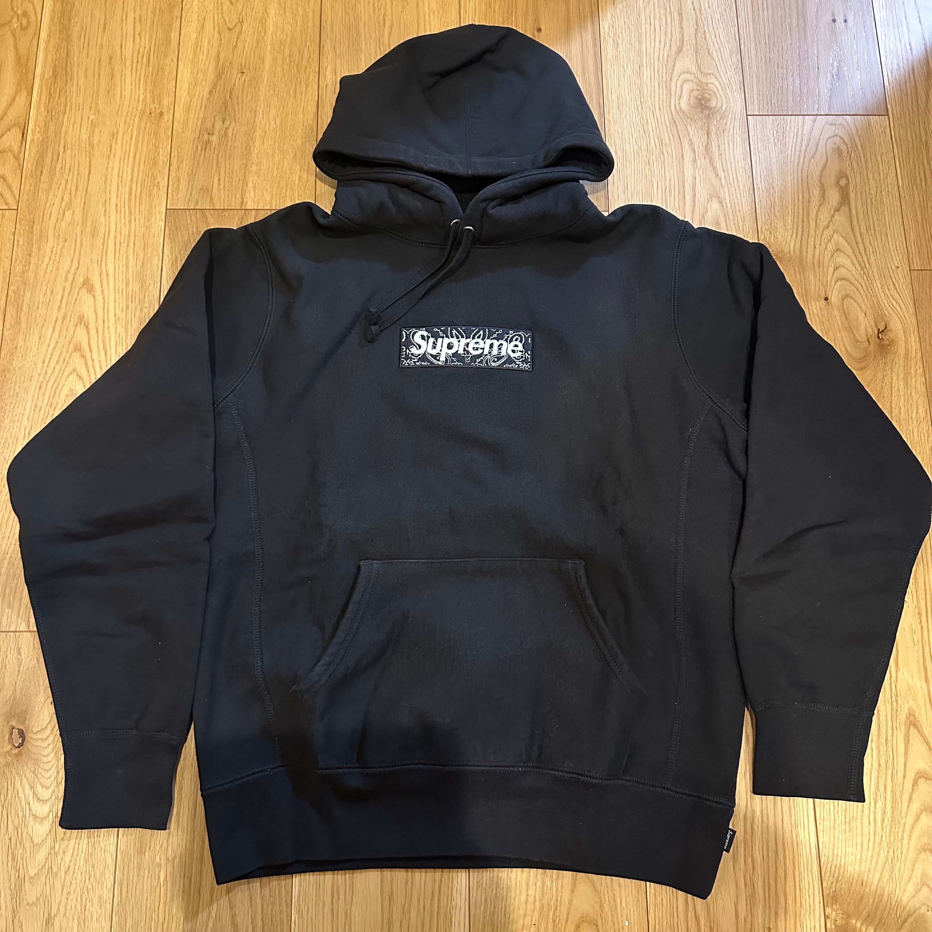 Supreme Bandana Box Logo Hooded Sweatshirt "Black"