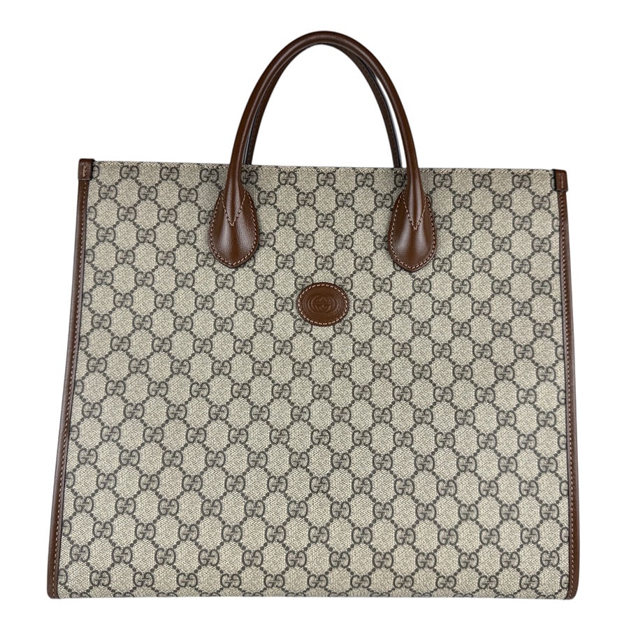 グッチ GUCCI ハンドバッグ ショルダーバッグ GGスプリームキャンバス ブラウン ゴールド ユニセックス 074148【中古】 z9181