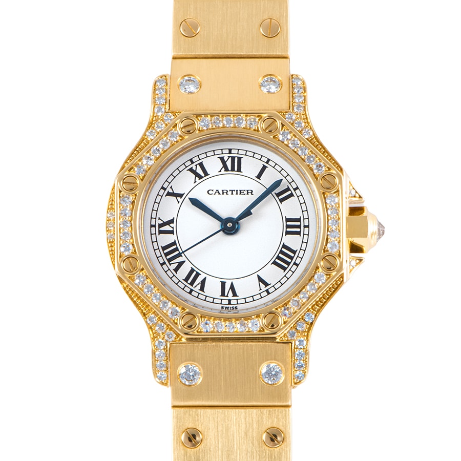 CARTIER カルティエ サントスオクタゴンSM ベゼルダイヤ【中古】