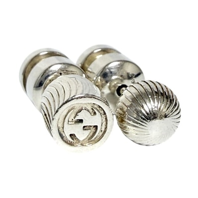 グッチ メンズ レディース スタッド ピアス アシンメトリー シルバー 925