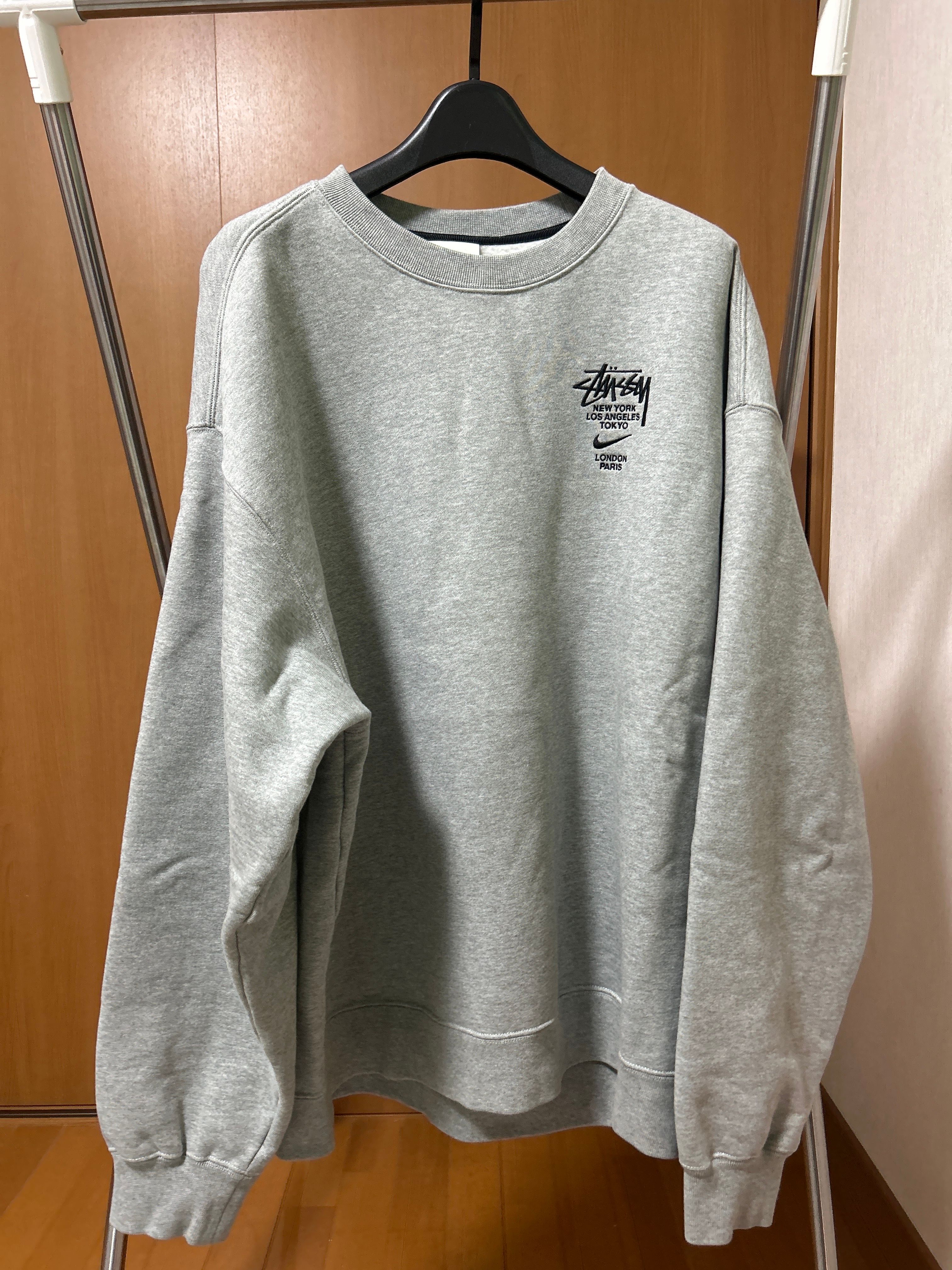 Nike x Stussy International Crewneck Sweatshirt (US Size) "Grey" DC4198-050