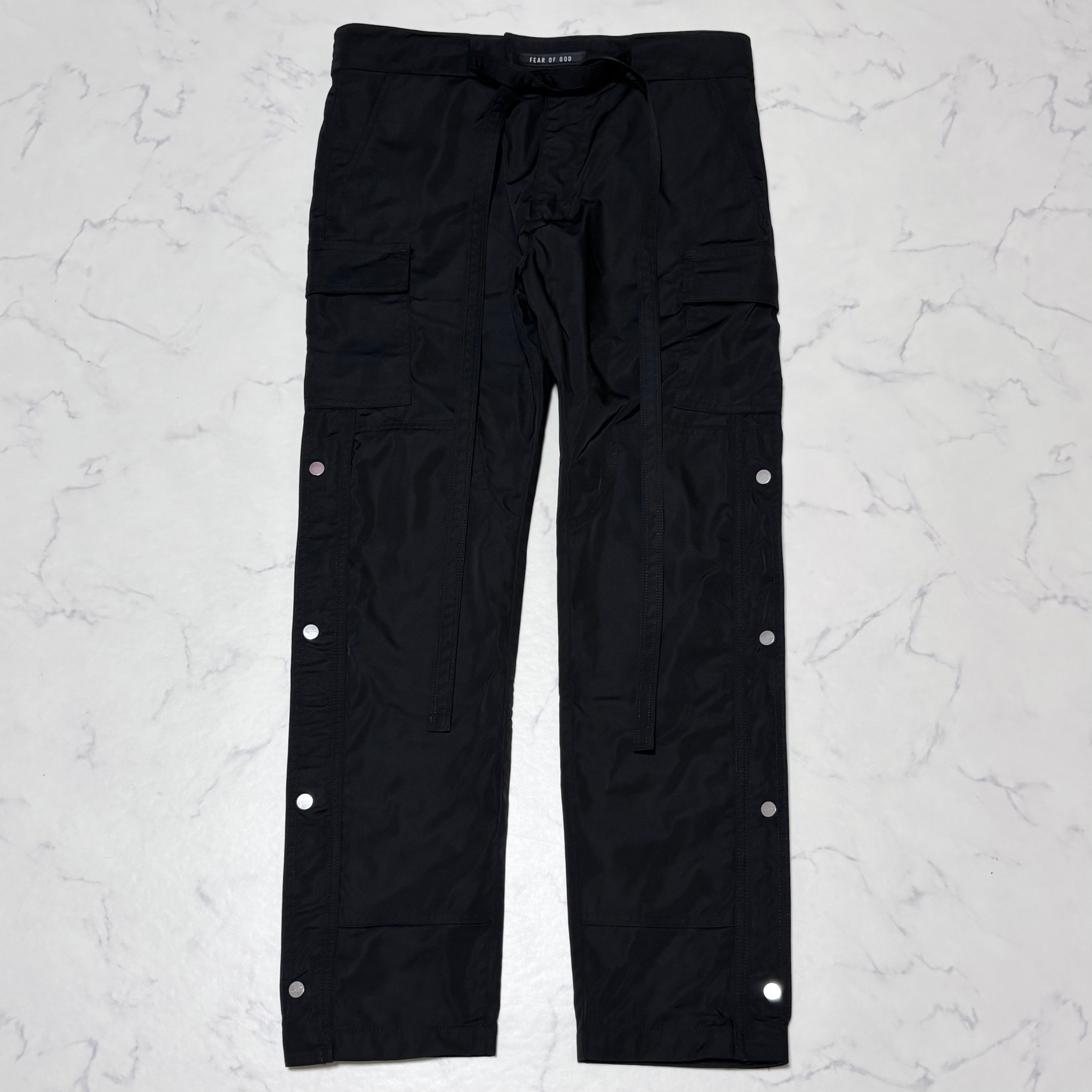 FEAR OF GOD Nylon Cargo Snap Pants "Black"