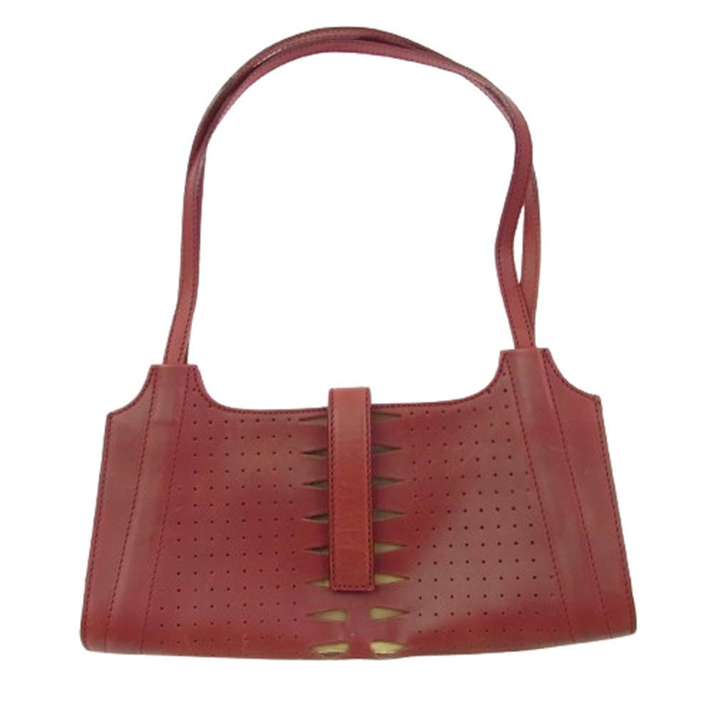 Emporio Armani エンポリオ・アルマーニ ハンドバッグ レザー ハンド バッグ レッド系【中古】