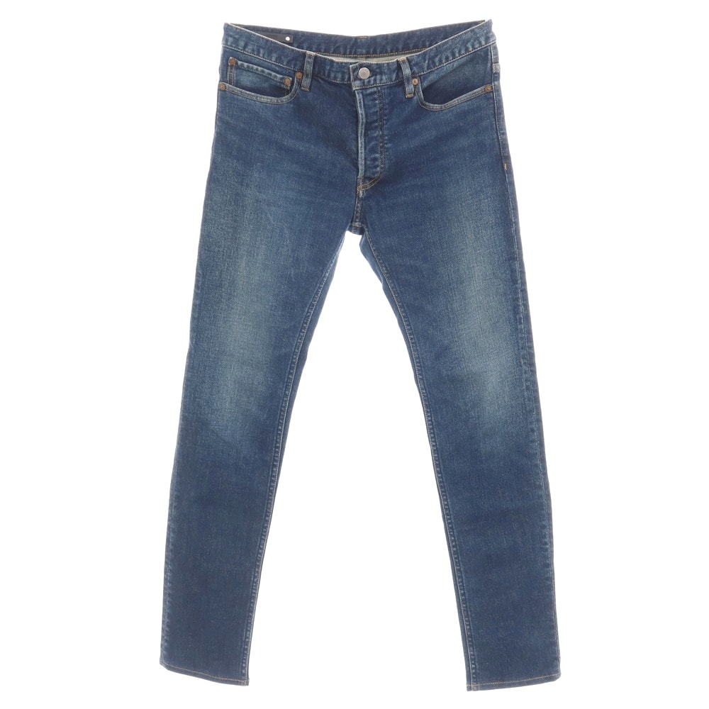 【中古】マインデニム MINEDENIM S.SLIM ストレッチ コットン デニムパンツ ジーンズ ブルー【サイズ10】【メンズ】