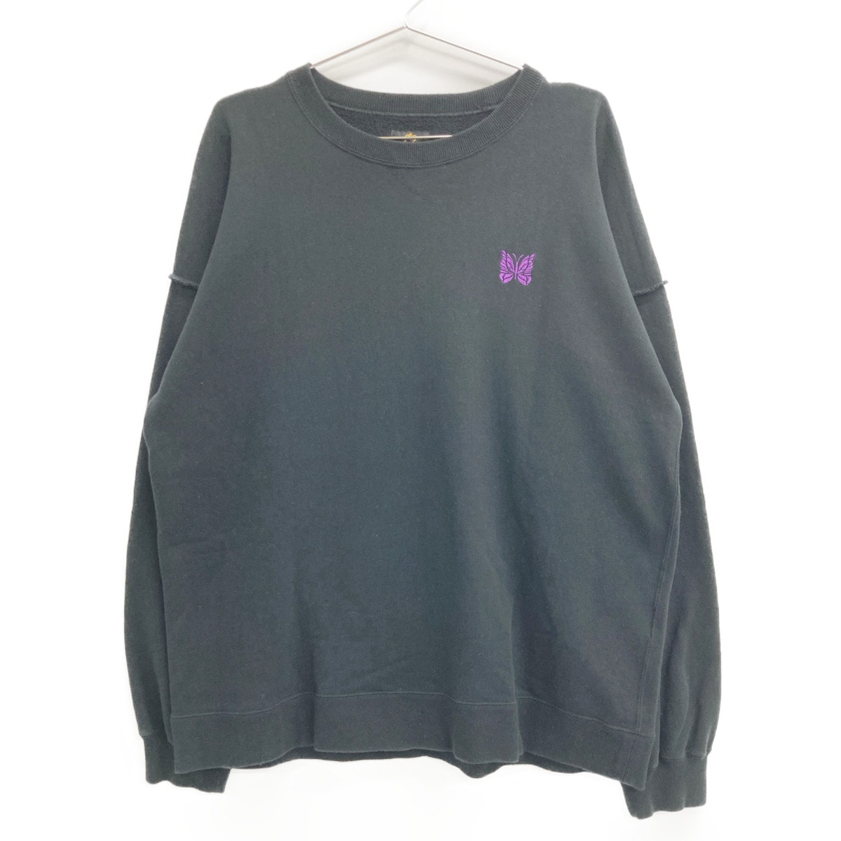 ニードルズ 22AW STUDIOUS別注 ブラック LQ377 クルースウェット L