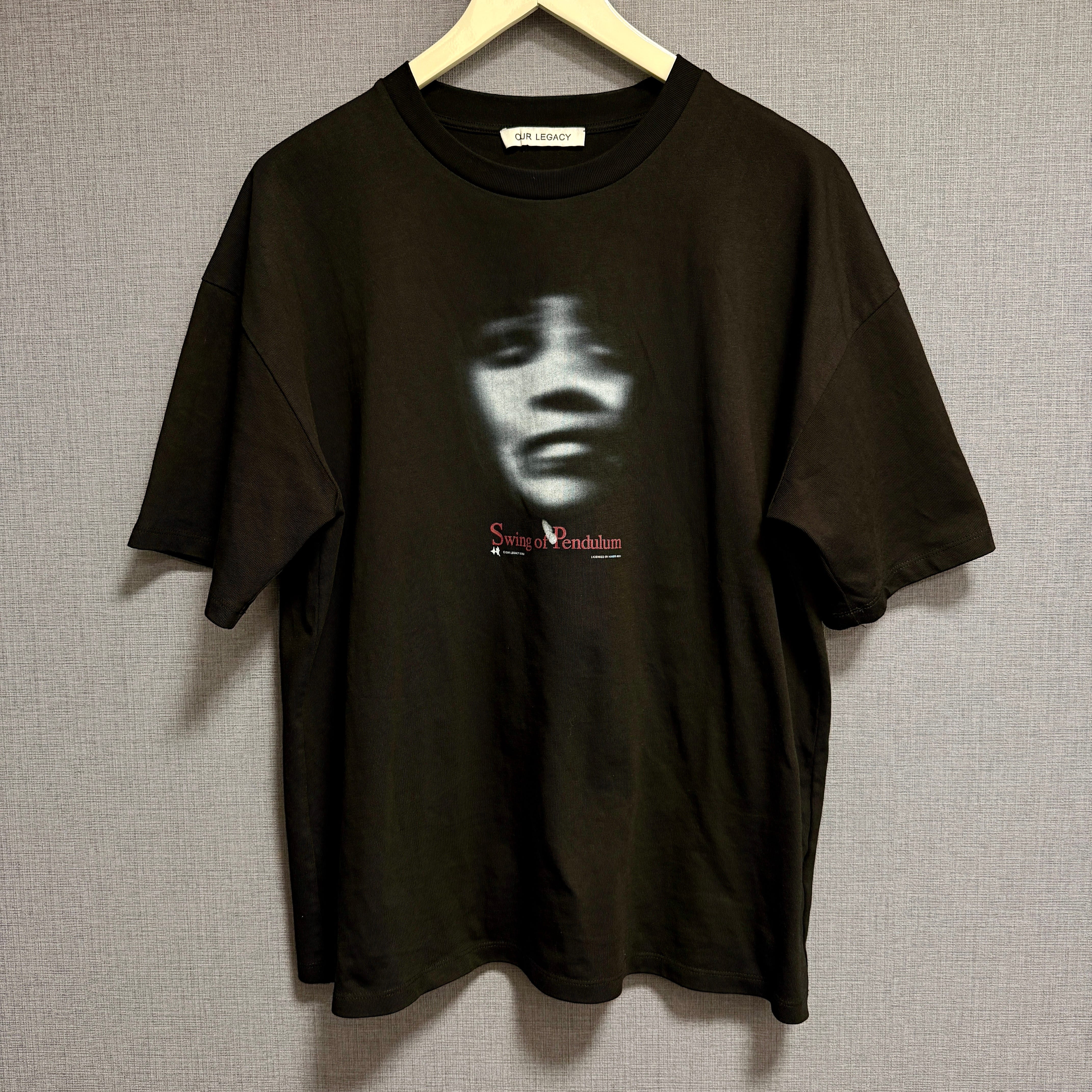 OUR LEGACY Box T-Shirt Swing Of Pendulum Print "Black"
