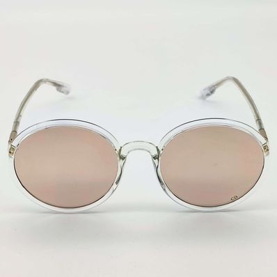 【美品】クリスチャンディオール CD ミラーサングラス クリアフレーム
