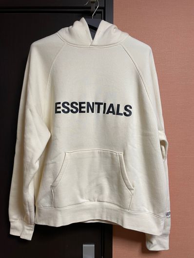 FEAR OF GOD ESSENTIALS 3D Silicon Applique Pullover Hoodie "Butter Cream"